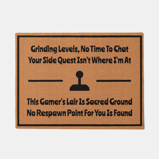 Funny Gaming Introvertierte Spaß Minimalistisch ru Fußmatte (Vorderseite)