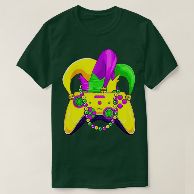 Funny Gaming Mardi Gras Video Game TShirt (Design vorne)