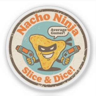 Funny Gaming Nachts Slice & Dice Geschenk Aufkleber
