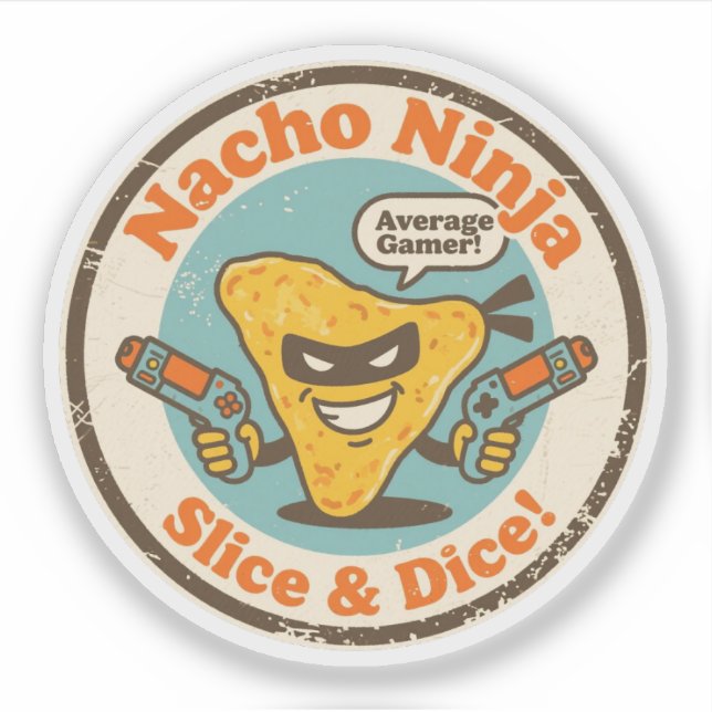 Funny Gaming Nachts Slice & Dice Geschenk Aufkleber (Vorderseite)