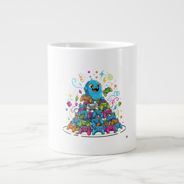 Funny Gaming Never Ends  Jumbo-Tasse (Vorderseite)