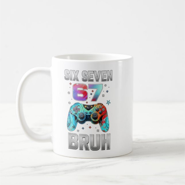 Funny Gaming Six Seven 67 Bruh Birthday Boy Gift  Kaffeetasse (Links)