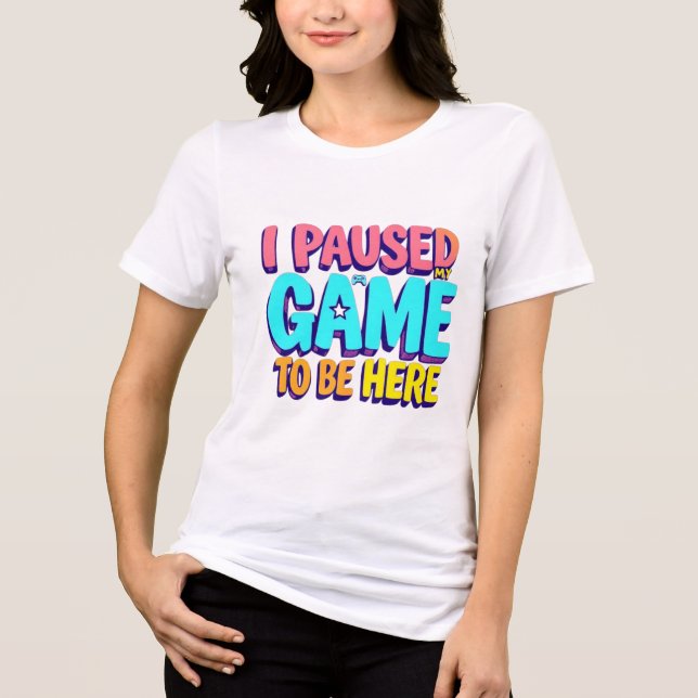Funny Gaming T - Shirt - "Ich habe mein Spiel für  (Vorderseite)