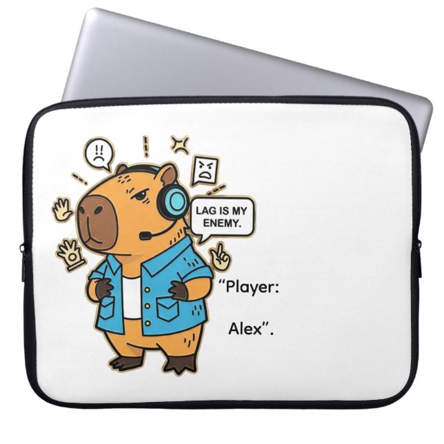 Funny Gaming Tablet Case – Lag Is My Enemy Design (Vorderseite)