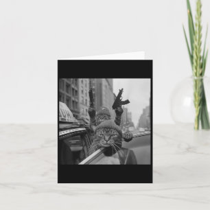 Funny Gangster Cat Thug Meme Street Lover Cats Karte