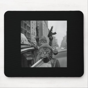Funny Gangster Cat Thug Meme Street Lover Cats Mousepad