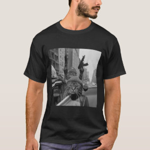 Funny Gangster Cat Thug Meme Street Lover Cats T-Shirt