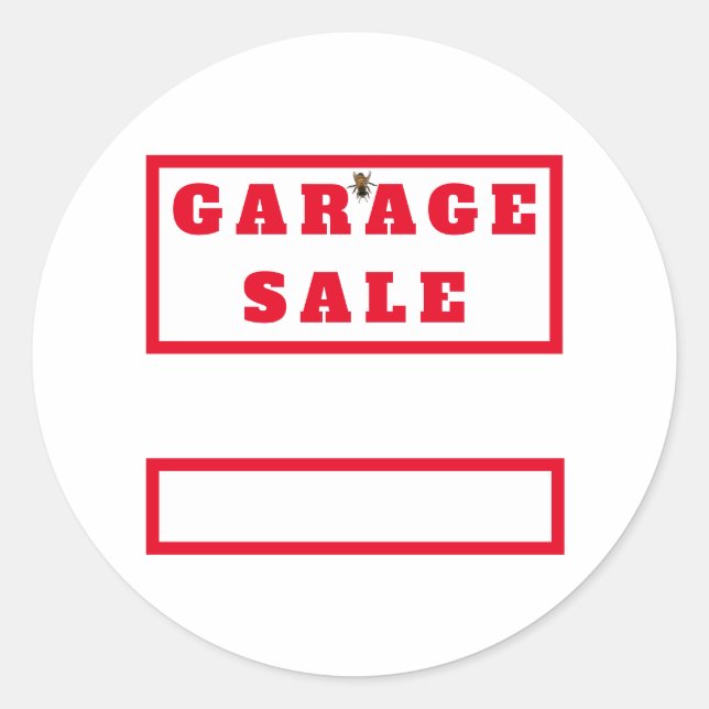 Funny Garage Sale Runder Aufkleber (Vorderseite)