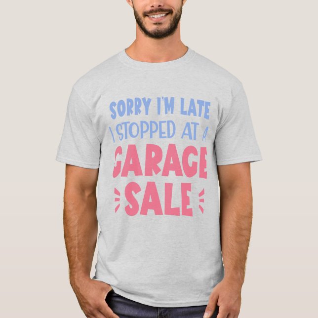 Funny Garage Sale T - Shirt, Lavender und Pink T-S T-Shirt (Vorderseite)