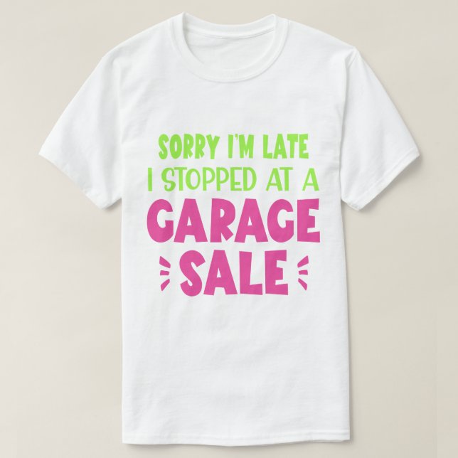 Funny Garage Sale T - Shirt, Neon T-Shirt (Design vorne)