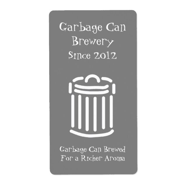 Funny Garbage Can Mini Bee Label (Vorne)