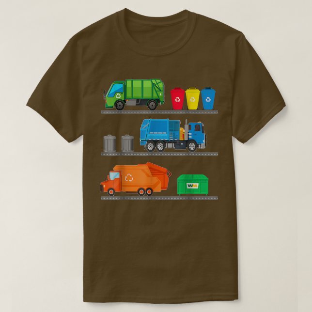 Funny Garbage Truck Driver T-Shirt (Design vorne)