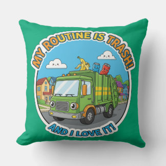 Funny Garbage Truck-Humor Decor Kissen