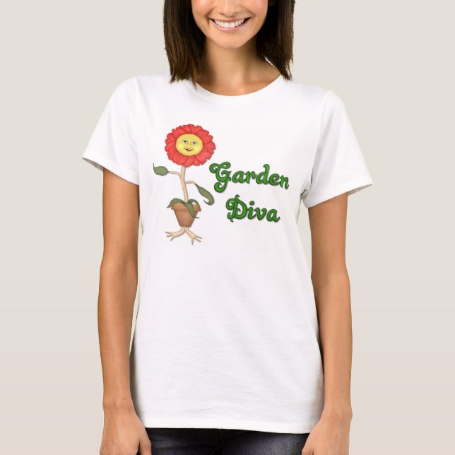 Funny Garden Diva T-Shirt (Vorderseite)