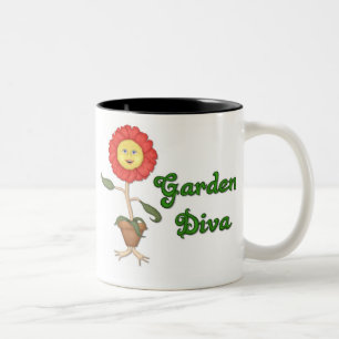 Funny Garden Diva Zweifarbige Tasse