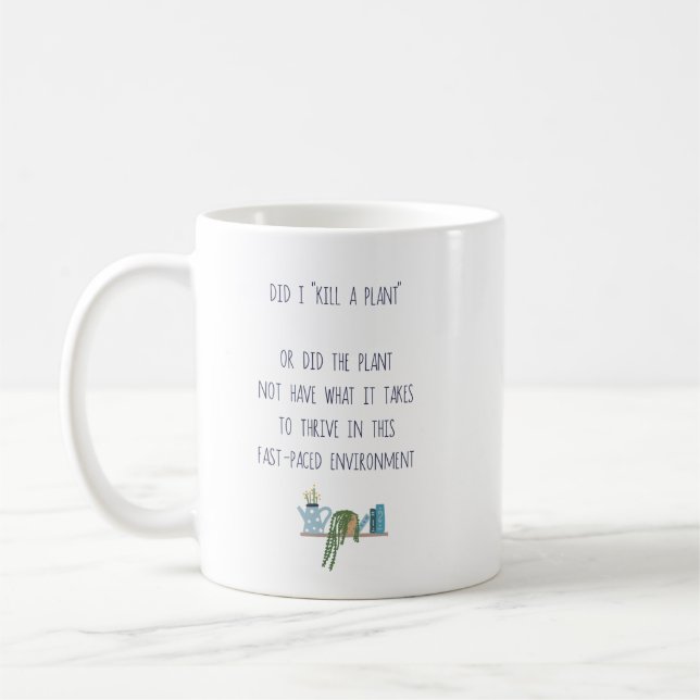 Funny Garden Pflanze Killer Joke Planter Tee und Kaffeetasse (Links)