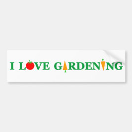 Funny Gardener I LIEBE GARDENING! Autoaufkleber