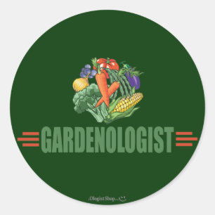 Funny Gardener Runder Aufkleber