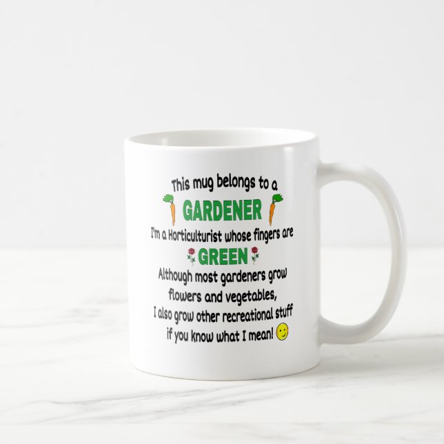   Funny Gardeners Geschenk Kaffeetasse (Rechts)