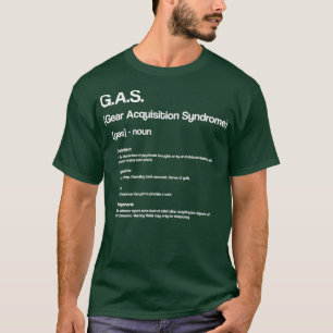 Funny GAS Definition Design für Gitarrenspieler am T-Shirt