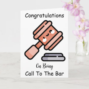 Funny gavel rufen zu den Bar Gratulationen Cards Karte