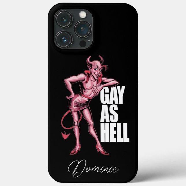 Funny Gay As Hell Demon Case-Mate iPhone Hülle (Rückseite)