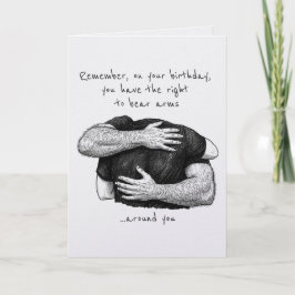 Funny Gay Bear Arms Pun Couple Birthday Card Karte
