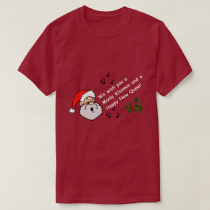 Funny Gay Christmas Wish Manly Kissmas Happy Que T-Shirt