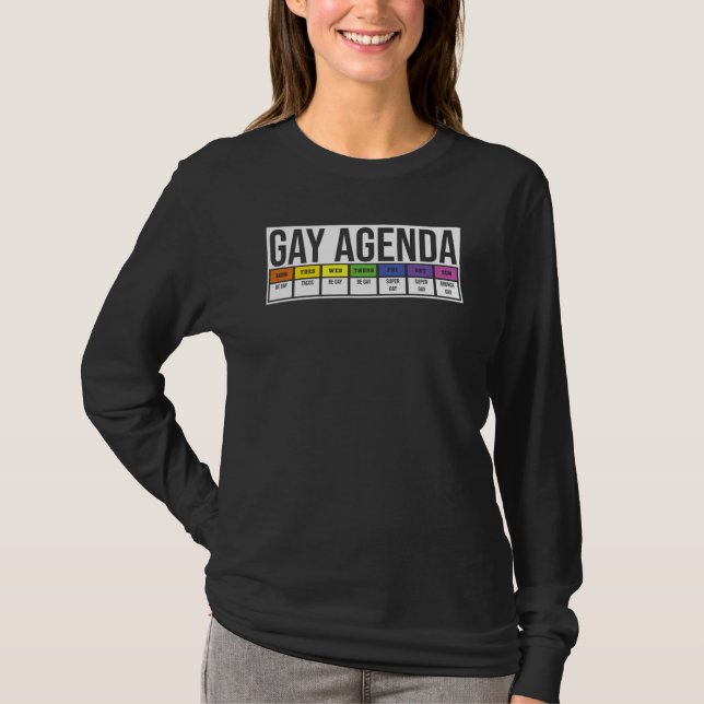 Funny Gay for Women Men Feminist Feminist Agende T-Shirt (Vorderseite)