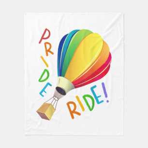 Funny Gay Pride Hot Air Ballon Rainbow Ride Gays Fleecedecke