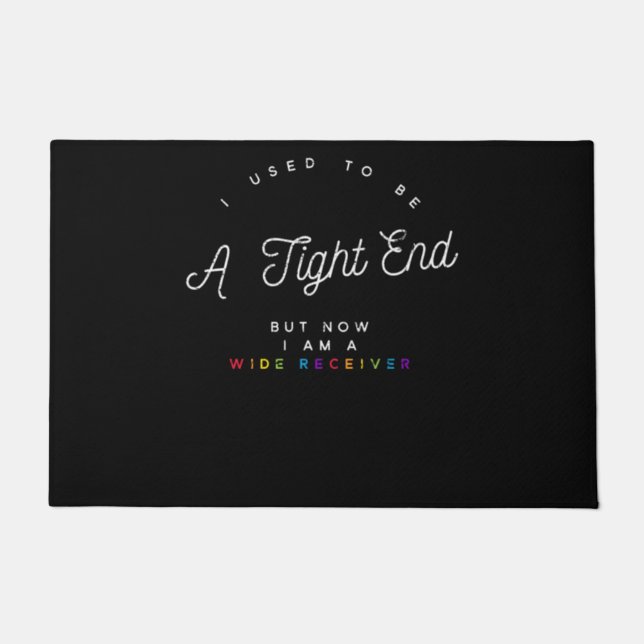 Funny Gay Pride LGBT Football Receiver Quarterback Fußmatte (Vorderseite)