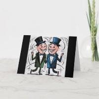Funny Gay Wedding Groom and Groom Strichmännchen