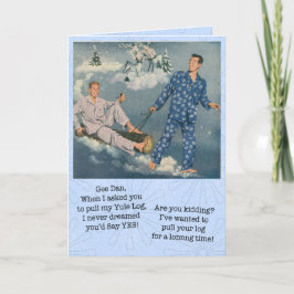 Funny Gay Weihnachten Log Card