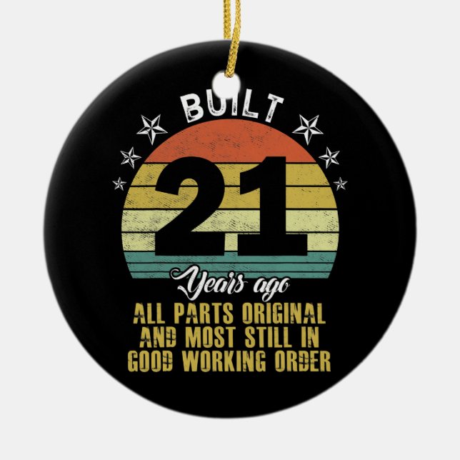 Funny gebaut vor 21 Jahren alle Teile Original 21. Keramik Ornament (Vorne)