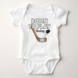 Funny Geboren, Hockey Säugling zu spielen Baby Strampler