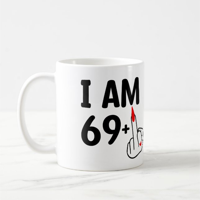 Funny Geburtstag 70 Jahre alt bin ich 69 Kaffeetasse (Links)