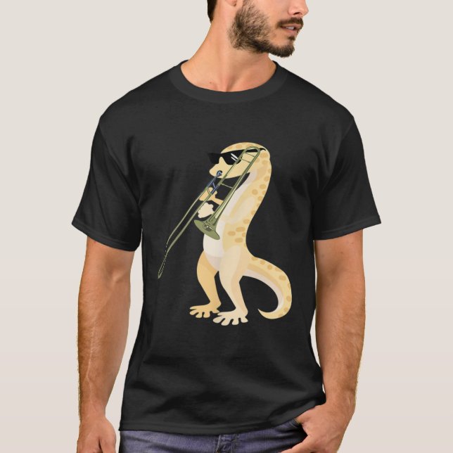 Funny Gecko, die sich die Schwänze anziehen, die T T-Shirt (Vorderseite)