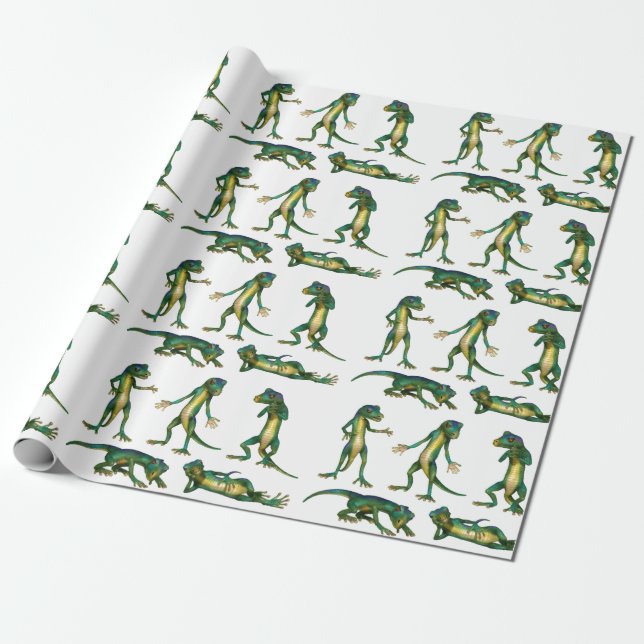 Funny Gecko Gift Wrap Jeglicher Fall Geschenkpapier (Ungerollt)