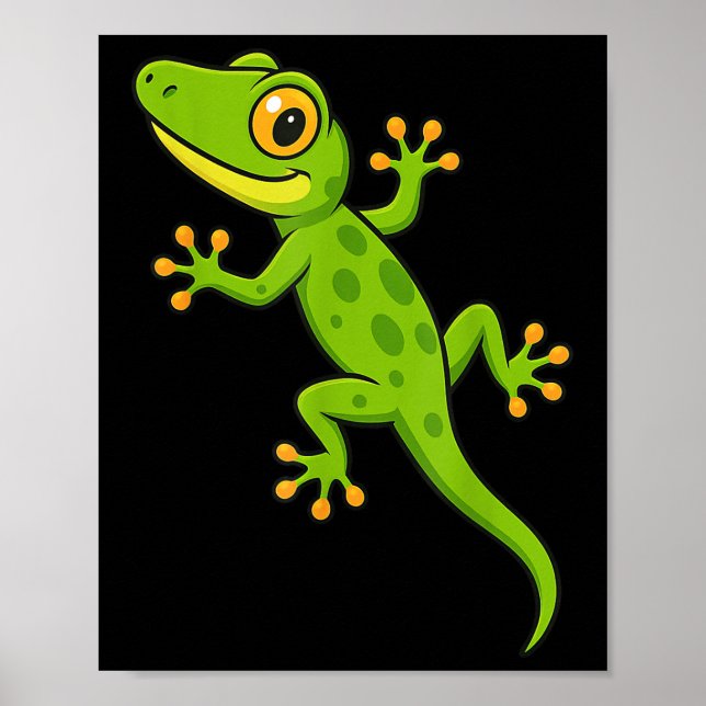 Funny Gecko Lizard Animal Lover Boys Girls Kinder Poster (Vorne)
