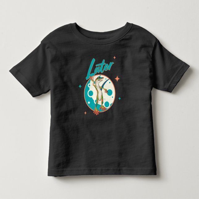 Funny Gecko Spater Kleinkind T-shirt (Vorderseite)