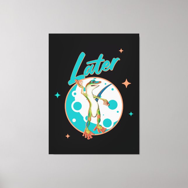 Funny Gecko Spater Leinwanddruck (Vorderseite)