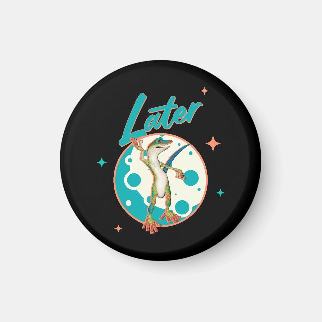 Funny Gecko Spater Magnet (Vorne)