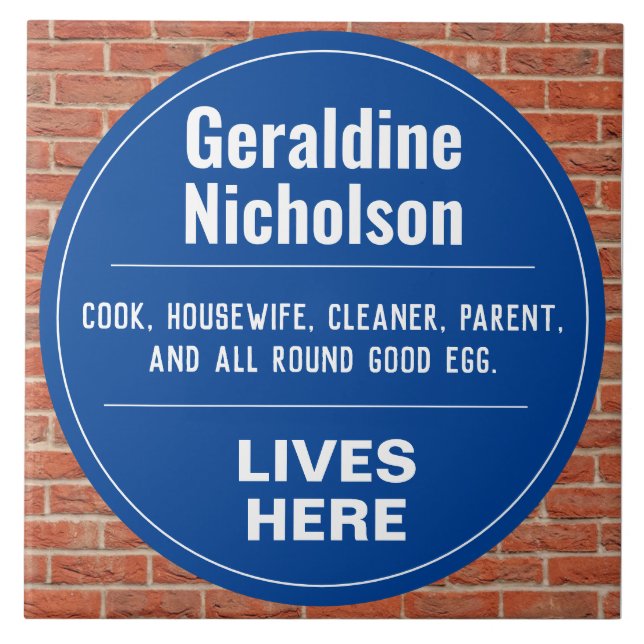 Funny Gedenkstätte Wall Plaque Fliese (Vorderseite)