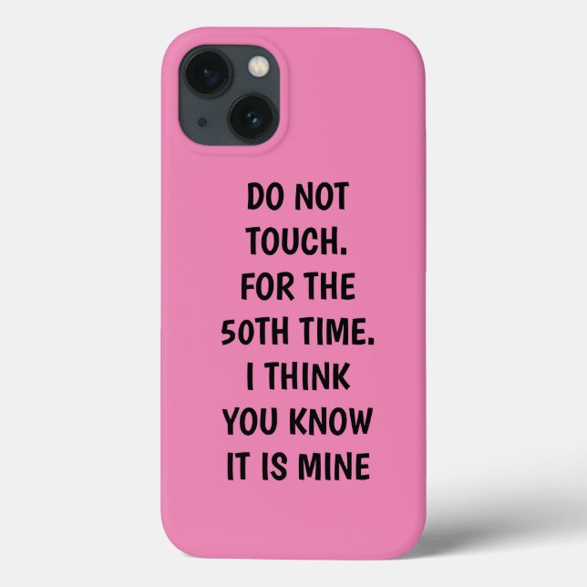 Funny Gedicht nicht Touch Pink iPhone Fall Case-Mate iPhone Hülle (Rückseite)