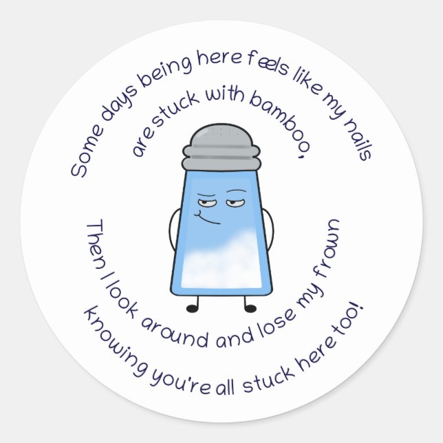 Funny Gedicht Salty Couplet Sticker "Bamboo" (Vorderseite)