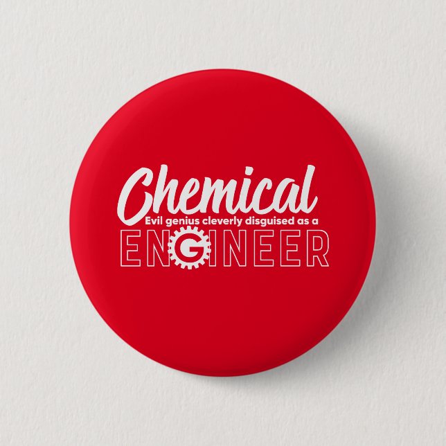 Funny Geek Engineer Chemical Engineering Major Button (Vorderseite)