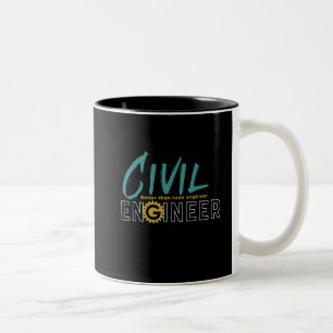 Funny Geek Engineer Zivil Engineering Student Zweifarbige Tasse