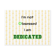 Funny Geek gewidmet nicht besessen Postkarte