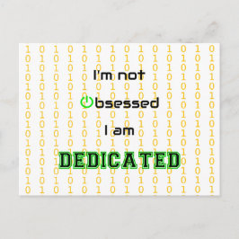 Funny Geek gewidmet nicht besessen Postkarte