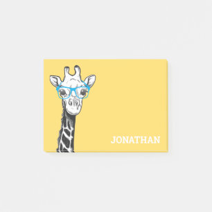 Funny Geek Giraffe Yellow Post-it-Notes Post-it Klebezettel